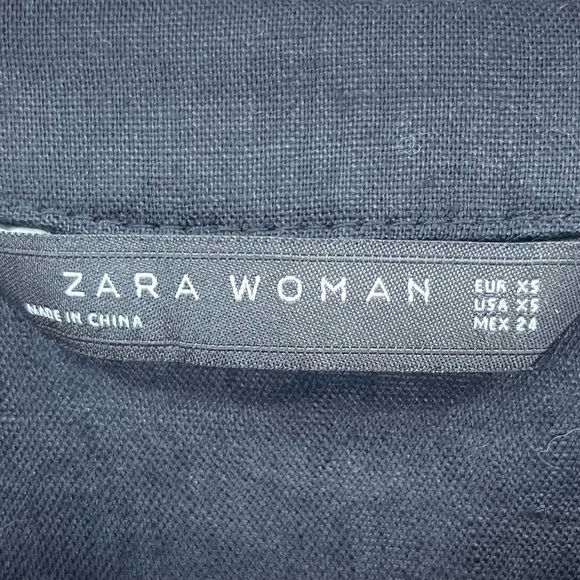 Zara Woman Boho Linen Tunic Pompom Detail Whimsygoth Nature Size XS - Picture 6 of 8